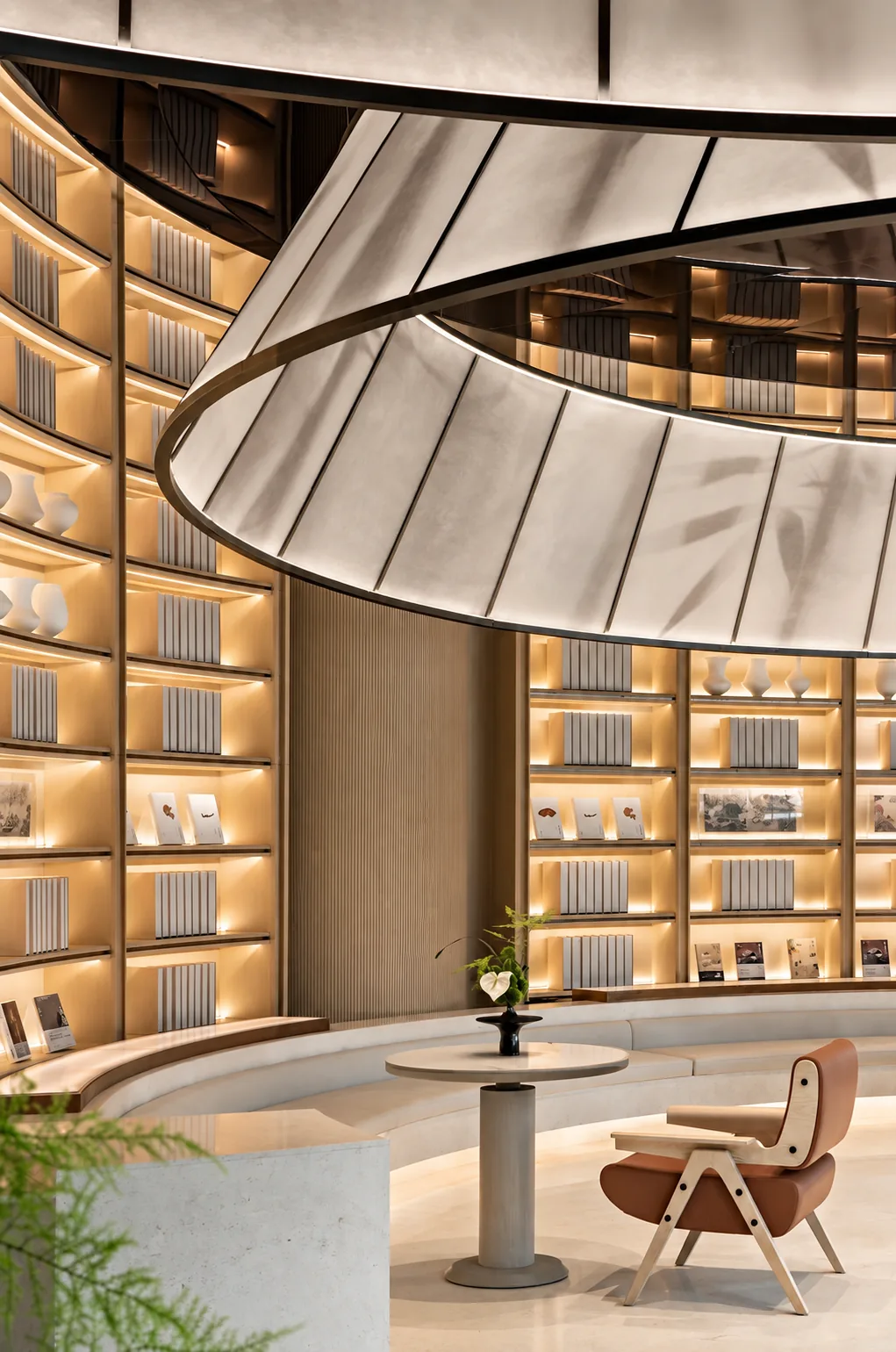 Custom illuminated interior feature for a commercial architectural project